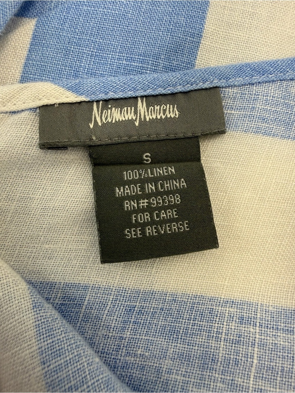 Neiman Marcus 100% Linen Striped Maxi Dress Small Blue/White - Picture 14 of 16